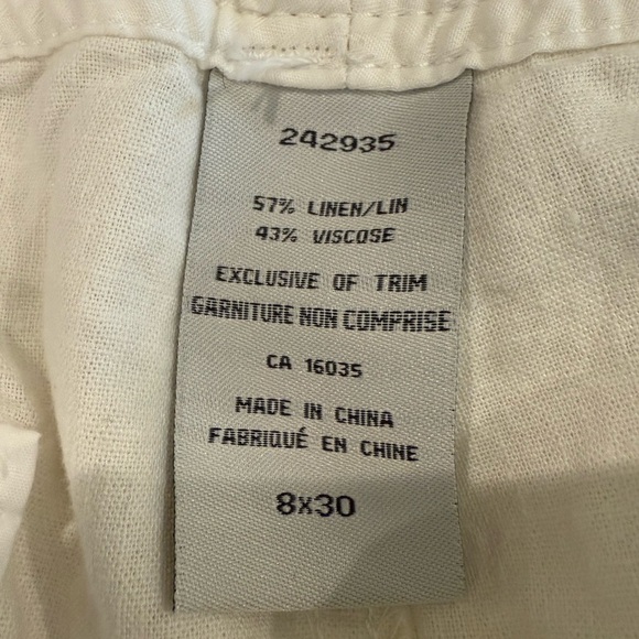 Lady Hathaway Pants Women's Wide Leg Cream Draw String Rolled Up Capris Sz 8x30 - Picture 12 of 12